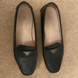 Black prada loafer